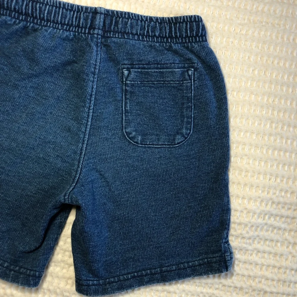 baby GAP Boys Dark Blue Elastic-Waist Cotton Shorts Size 5T